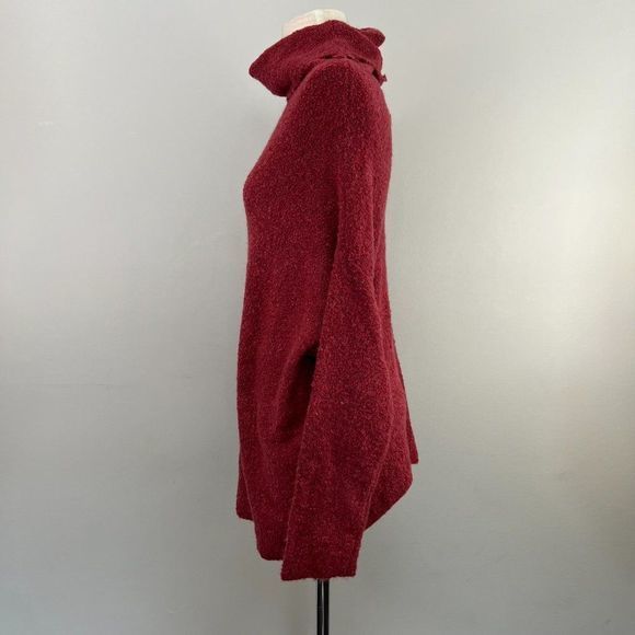 NWT CATHERINE MALANDRINO Brick Red Teddy Bear Turtle Neck Sweater‎ (M) - Picture 3 of 6
